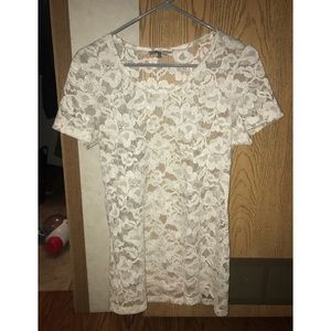 BLE white lace shirt XL